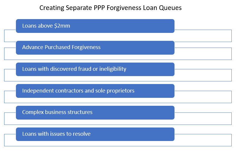 Creating Seperate PPP Forgiveness Loan Queues