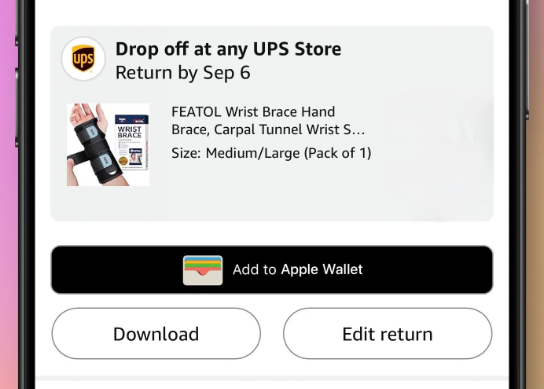 Apple's Amazon Wallet integration