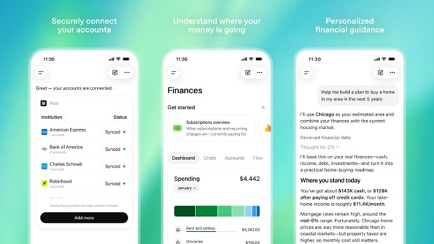 AI Competition - ChatGPT Personal Finance Screens